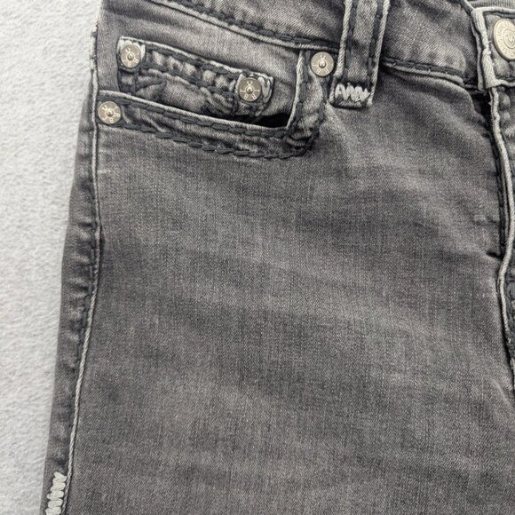 True Religion Jeans Womens 32 Gray Jennie Curvy Mid Rise Super Skinny Super T - Picture 2 of 16
